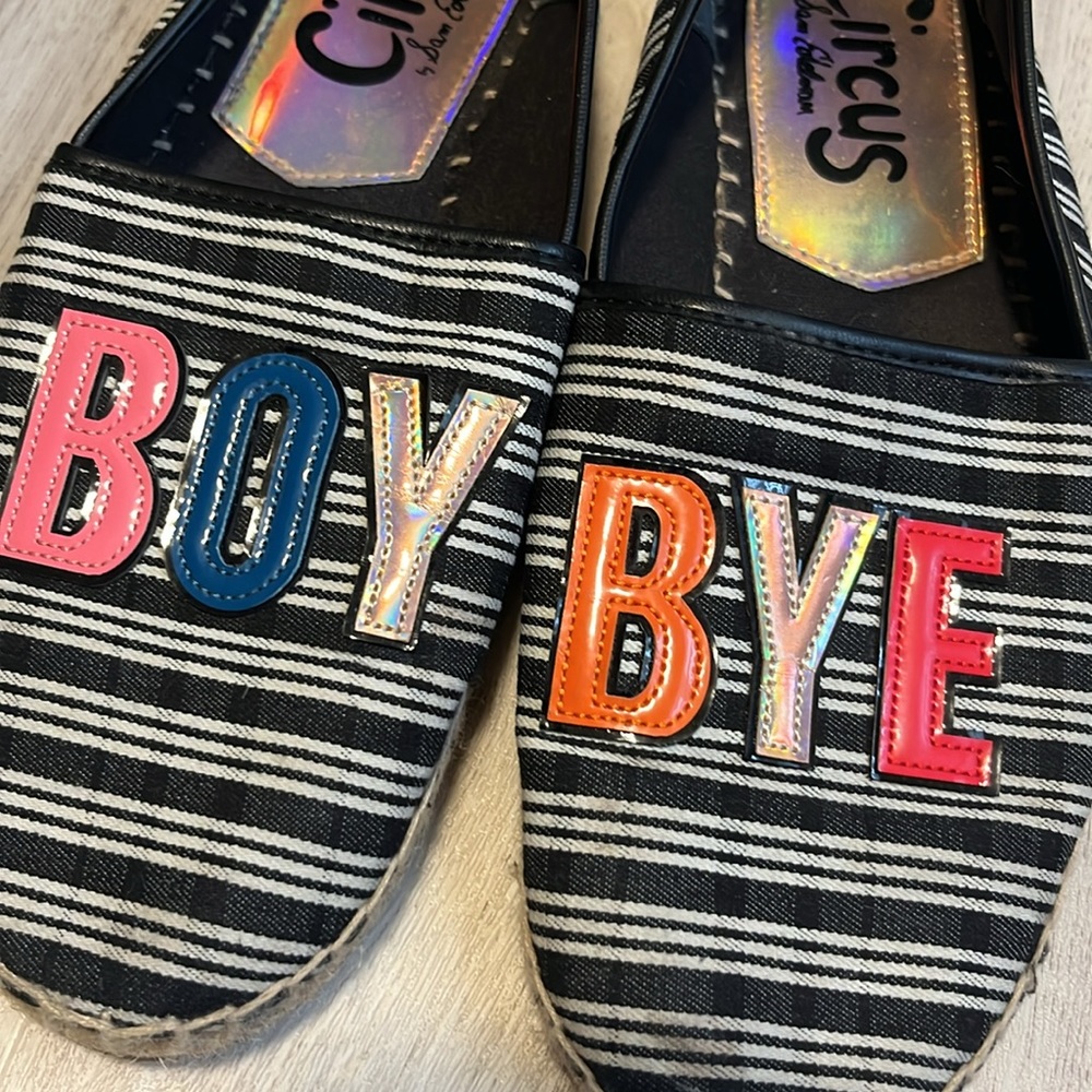 Sam Edelman Circus Boy Bye Flat Striped Slides 8 - Picture 3 of 5